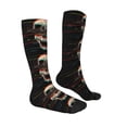 thumbnail image 3 of Picia Women Crew Soft Moisture-wicking Socks Glitch Screaming Skull Pattern Design Cotton Socks, One Size fit All, 3 of 9