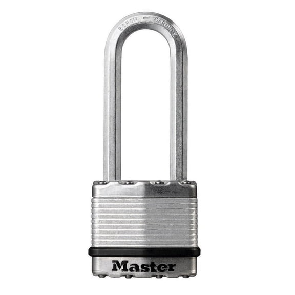Master Lock 1-9/16" H x 11/16" W x 1-3/4" L Laminated Steel Dual Ball Bearing Locking Padlock