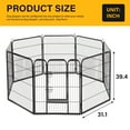 thumbnail image 3 of Pal Portable Outdoor and Indoor Metal Black Pet Fence, 3 of 8