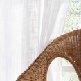 thumbnail image 3 of Voile Fönstergardiner - Vit Voile Voile Grommet Draperier med korsmönster Bright Home Decor Mjukt Filter, B 140 x H, 3 of 5
