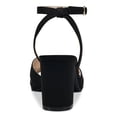 thumbnail image 2 of CHARTER CLUB Womens Black Ankle Strap Padded Kyraa Open Toe Block Heel Buckle Dress Sandals Shoes 7 M, 2 of 4