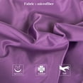 thumbnail image 2 of Flxxie Zipper Satin Pillowcase Set of 2, 20" x 26", Purple, 2 of 5