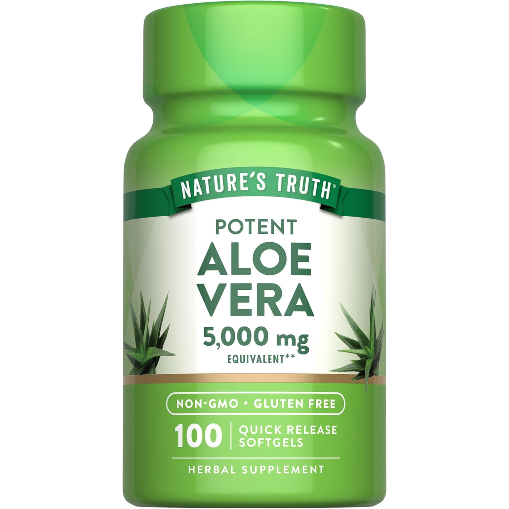 Aloe Vera Softgels | 100 Count | For Men and Women | Non-GMO, Gluten Free | by Nature's Truth