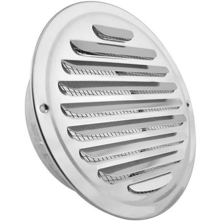 

Wewean Stainless Steel Air Vents Louvered Grille Cover Vent Hood Flat Ducting Ventilation Wall Air Outlet with Fly Screen Mesh (8 Inch) V238