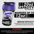 thumbnail image 6 of Helimix 2.0 Vortex Purple Portable Pre-Workout Protein Blender Shaker Bottle No Balls or Whisks Made in USA 20oz, 6 of 9