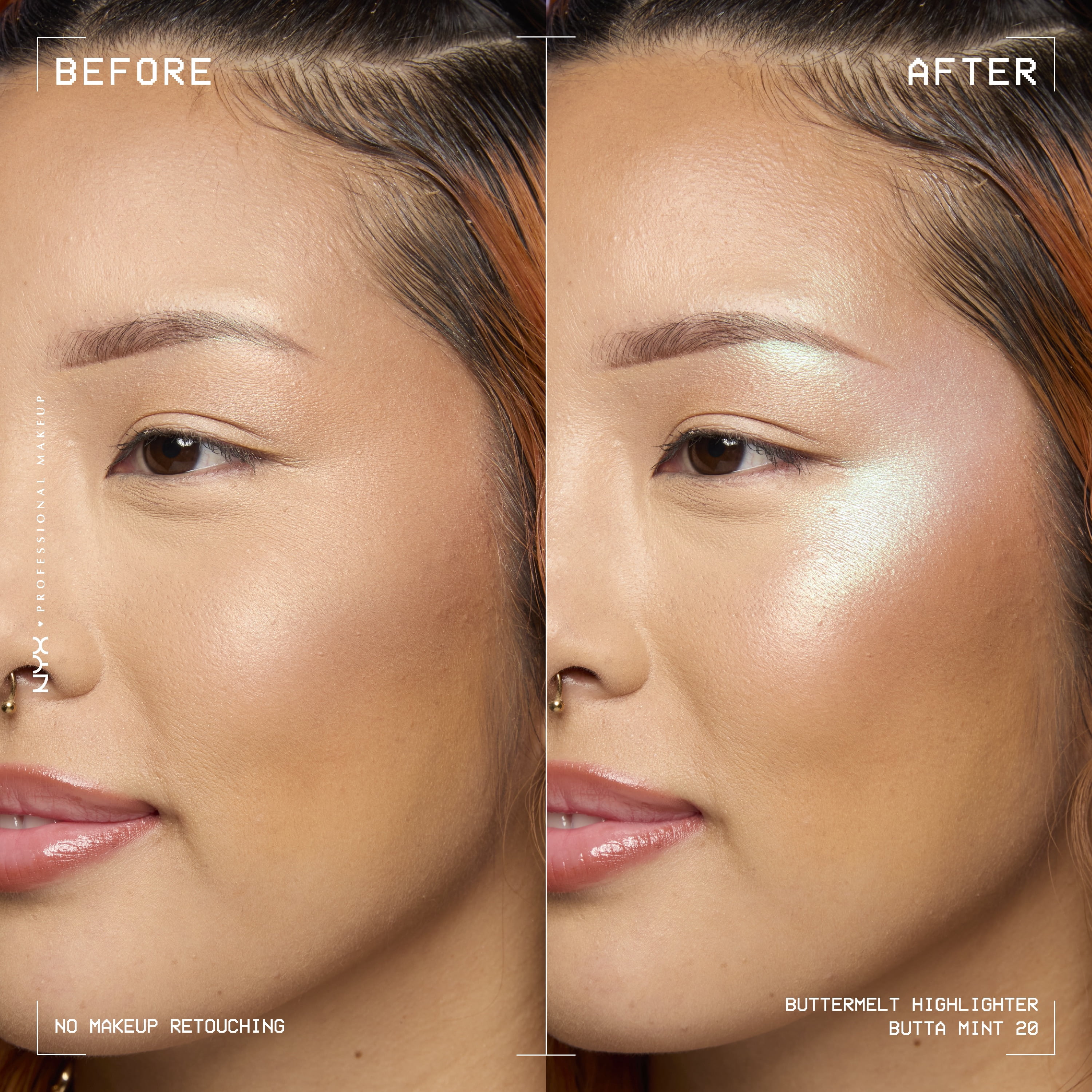 NYX Professional Makeup Buttermelt Powder Highlighter, 12H Wear, Butta Mint 20