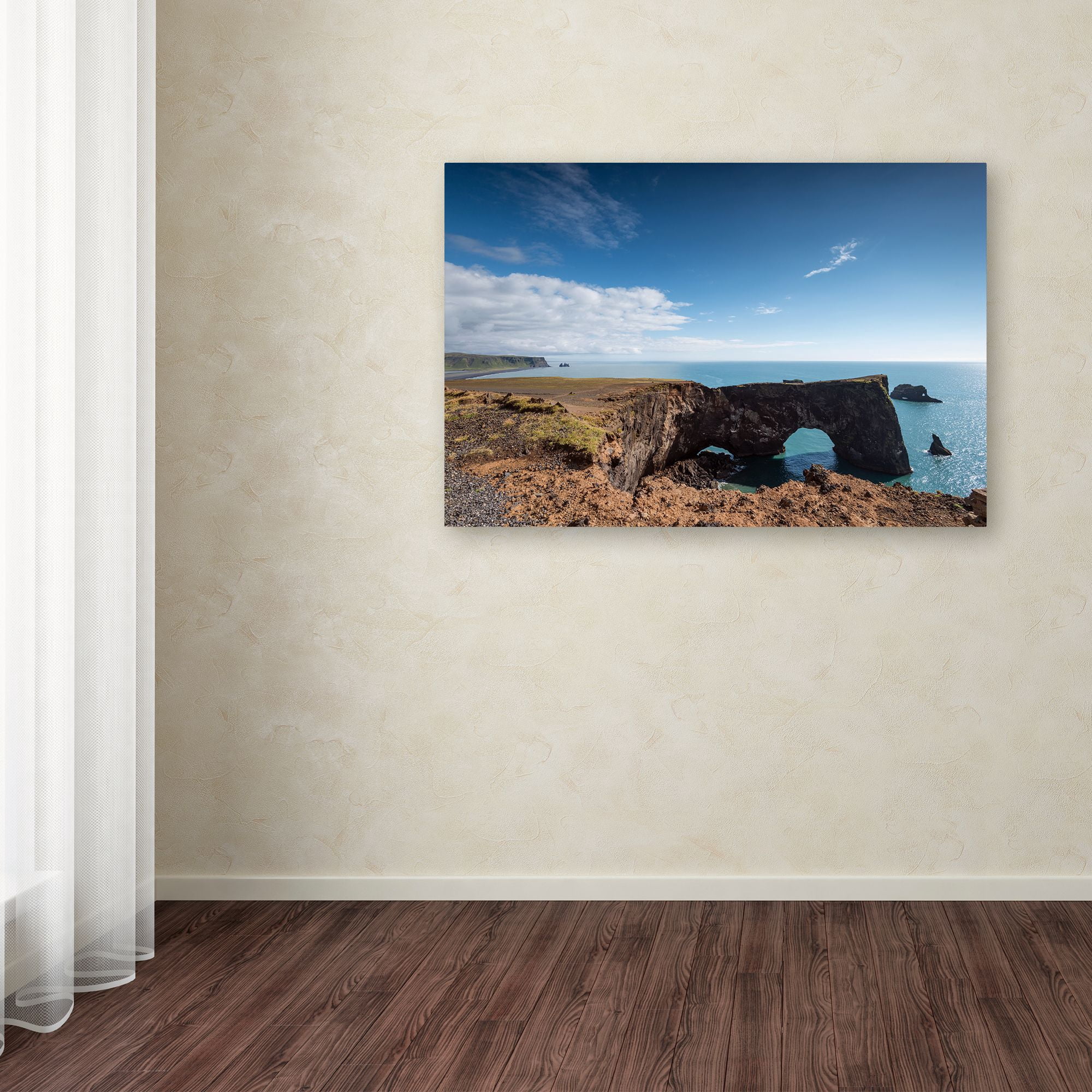 Trademark Fine Art 'Dyrholaey Cape' Canvas Art by Philippe Sainte-Laudy