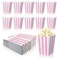 thumbnail image 2 of YuPan 48 Pcs Pastel Pink Popcorn Boxes Small Large Pink and White Striped Paper Popcorn Bags Candy Containers for Birthday Party Favor Supplies(4 x 3 Inches, Small), 2 of 7
