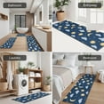 thumbnail image 5 of Dark Blue Sun Moon Cloud Star Pattern Kitchen Rugs Sets Of 3,Kitchen Runner Rugs Non Skid Washable,Decorative Kitchen Floor Mats for Kitchen,Sink,Laundry,17"x30"+ 17"x47" + 17"x59", 5 of 6