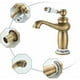 thumbnail image 4 of robinet Salle Bain, Robinet De Lavabo En Laiton Rtro, Moderne Robinet Lavabo Avec Durable Corps De Cuivre Design Et Chaude Et Froide Rglable De Mi, 4 of 5