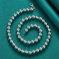 thumbnail image 7 of QQTDFG 925 Sterling Solid Silver 8MM Hollow Ball Beaded Chain Necklace For Women Man-10MM, 7 of 7
