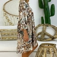 thumbnail image 3 of Femmes Dames Lâches Grande Taille Imprimer Manches Longues V Cou Mini Robe, 3 of 6