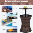thumbnail image 4 of Costway Patio Rattan Cooler Bar Table Cocktail Coffee Table Height Adjustable, 4 of 9