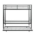 thumbnail image 3 of Twin Over Twin Metal Bunk Bed with trundle Black, 3 of 10