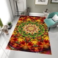 thumbnail image 3 of Dreammotif Orange Mandala Modern Area Rug for Living Room and Home - 6 x 8.5 ft Machine Washable, Thin, Non Slip Backing Carpet, 3 of 8
