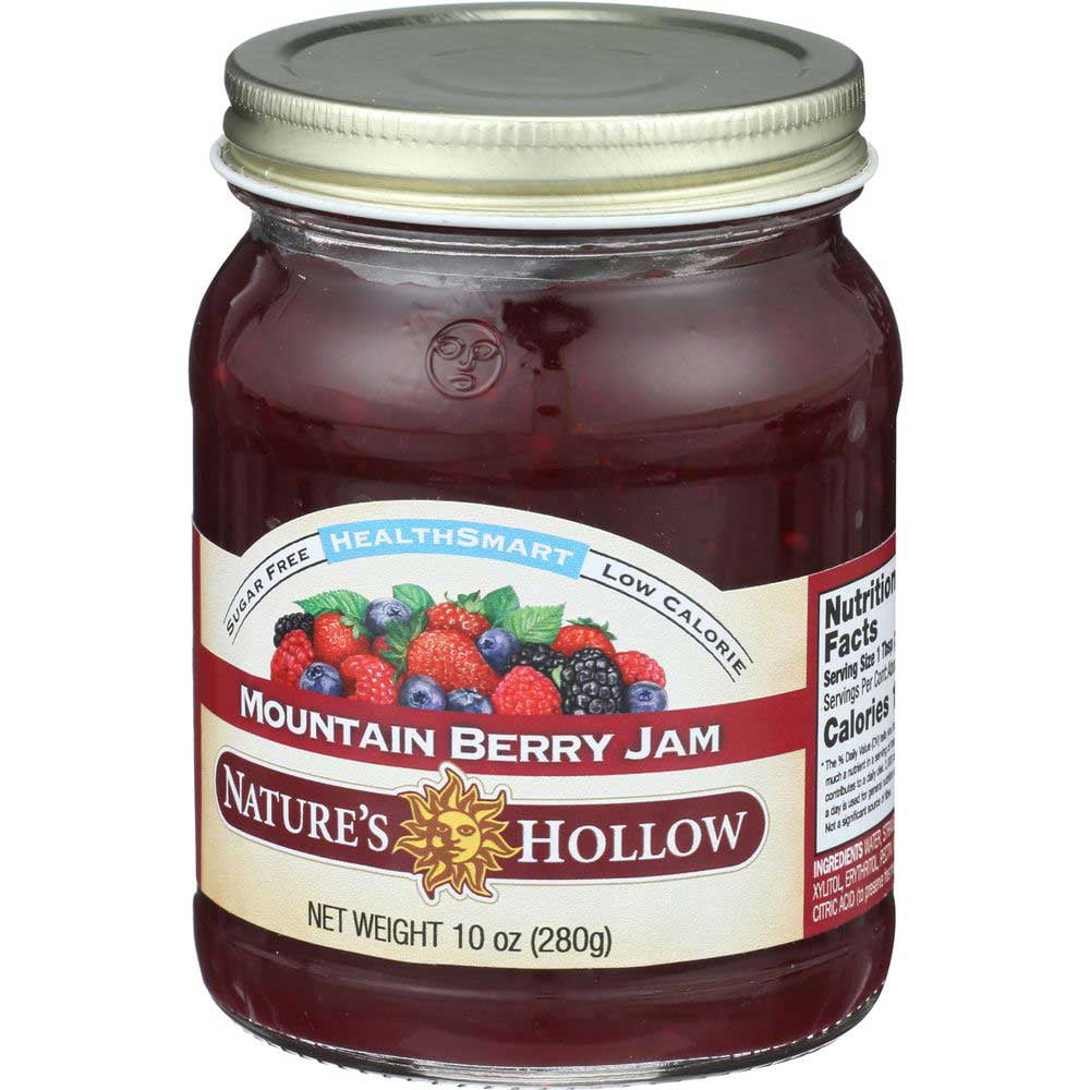 Natures Hollow Sugar Free Mountain Berry Jam, 10 Ounce -- 6 per Case.