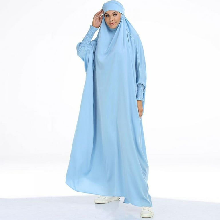 African Kaftan Abaya Women Oversize Long Dress Muslim Hooded Robe