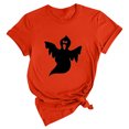 thumbnail image 4 of Camiseta estampada informal de Halloween para mujer, cuello redondo, manga corta, Tops Fridja  gope3752, 4 of 9