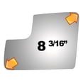 thumbnail image 2 of Flat Driver Side Replacement Mirror Glass For 2010-2013 Ford Transit Connect W/O Baking Plate, 2 of 3