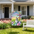 thumbnail image 4 of Easter Garden Flag Double Sided Spring Decor Bunny Eggs Floral Yard Welcome Decoration for Outdoor Patio Lawn Porch Home Holiday Seasonal Party Supplies, 4 of 6