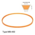 thumbnail image 2 of Uxcell 2pcs MB Series Standard Sewing Machine Belts MB450 Motor Triangle V-Belt with Single Tooth, 2 of 6