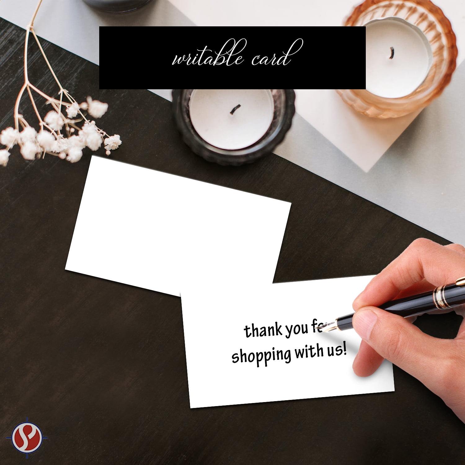 Blank Business Cards | Super Smooth White Writable Cards | Also Great as Gift Tags, Thank You Cards, or Notes| 2 x 3.5 Inches | 80lb (216gsm) Bristol Card Stock | 500 Per Pack