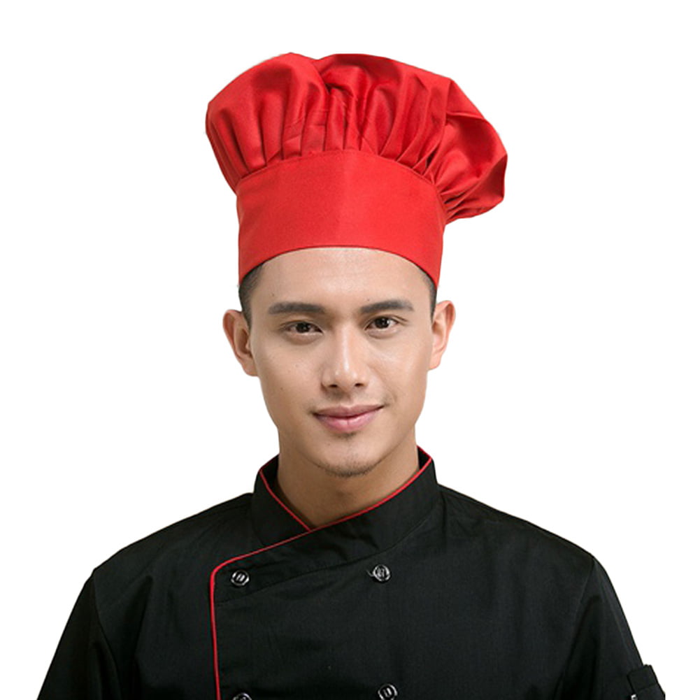Chef Hat Unisex Adult Adjustable Elastic Cafes Baker Kitchen Cooking Chefs Cap 