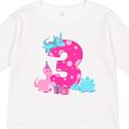 thumbnail image 4 of Inktastic Dinosaur Party-third Birthday Girls Long Sleeve Toddler T-Shirt, 4 of 5