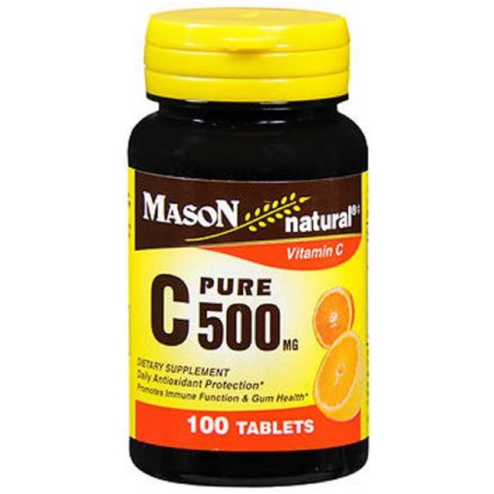 Mason Natural Vitamin C 500 mg Tablets 100 ea (Pack of 2)