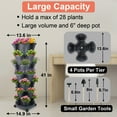 thumbnail image 2 of 7 Tier Vertical Gardening Stackable Planter for Strawberries, Flowers, Herbs, Vegetables,Dark Gray, 2-Pack, 2 of 5