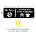 thumbnail image 4 of Excello Global Products No Pets, Shoes, Shirt Required Sign: Easy to Mount Informative Plastic Sign with Symbols 9"x3", Pack of 3 (Black) - EGP-HD-0272, 4 of 4