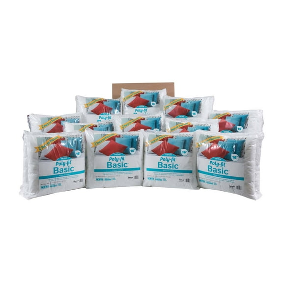 Poly-Fil® Basic™ Pillow Inserts by Fairfield™, 16" x 16" Square (Pack of 24)