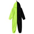 thumbnail image 6 of Xijirk Unisex Onesie Costume with Hood Zipper Closure Side Pockets Fuzzy Monster Graphic Jumpsuit for Halloween Cosplay Sleepwear Party Event,Light Green,XL, 6 of 6