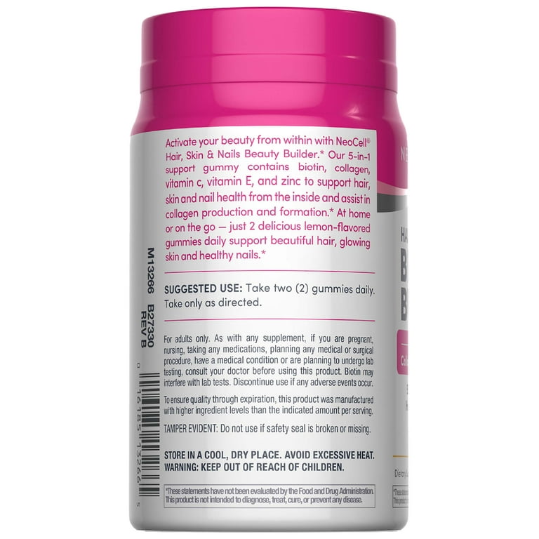 NeoCell Hair Skin Nails 3-in-1 Support Gummies with Collagen