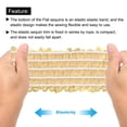 thumbnail image 4 of Uxcell 2.2 Yards 2 Inch Elastic Sequins Trim 5 Row Flat Sequin Strip Sequins Fabric Ribbon for Sewing Gold, 4 of 5