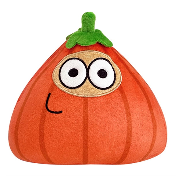 Juguete de peluche Alien Pou de 8,66 pulgadas, sombrero negro, regalo de cumpleaños de peluche para niño Pou para niños