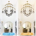 thumbnail image 2 of LovingAHome 13-Light Gold Farmhouse Chandelier, Rustic Industrial Large Foyer Lighting Fixtures, Adjustable High Ceiling Hanging Pendant Lights for Living Room,Staircase Entryway, 2 of 8