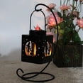 thumbnail image 2 of Elodie Romantic Wedding Candlestick Lantern Hollow Out Candle Holder Black, 2 of 8