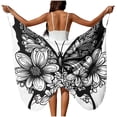 thumbnail image 2 of NSLGXD Robe de Plage à Imprimé Floral pour Femme, Cache-Maillot Sans Manches, Paréo, Bretelles Spaghetti, Cache-Maillot de Bain, Cache-Maillots Blancs, Taille P-5TG, 2 of 10