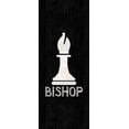 thumbnail image 2 of Reed, Tara 12x24 White Modern Wood Framed Museum Art Print Titled - Chess Piece vertical black III-Bishop, 2 of 4