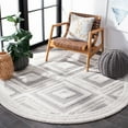thumbnail image 2 of SAFAVIEH Cottage Wight Geometric Indoor/Outdoor Area Rug, Ivory/Grey, 6'7" x 6'7" Round, 2 of 6