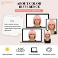 thumbnail image 6 of Phocas Pink Bob Wig for Women Short Pink Bob Wigs with Bangs Straight Heat Resistant Fiber Hair for Daily Party Use 10Inch, 6 of 8