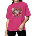 thumbnail image 2 of Floral Heart Wall Art Women's T-shirt, 2 of 3
