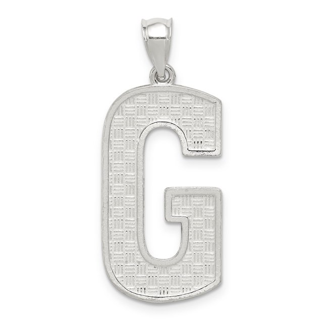 925 Sterling Silver Dainty Letter G Initial Name Monogram Necklace Charm Pendant
