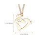 thumbnail image 3 of 3pcs Alloy Necklace Jewelry Heart Note Clothing Pendant Sweater Necklace Jewelry, 3 of 4