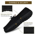 thumbnail image 6 of HOMEHOT Mens Slippers Moccasins House Shoes with Memory Foam Non-Slip Rubber Sole Black Size 11 US, 6 of 6