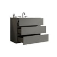 thumbnail image 4 of 36" Gray Bathroom Vanity with Sink with 3 Holes, Large Storage Freestanding Bathroom Vanity for Modern Bathroom, One-Piece White Sink Basin without Drain and , Pre-assembled, 4 of 5