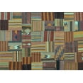 thumbnail image 1 of Ahgly Company Indoor Rectangle Patchwork Light Blue Transitional Area Rugs, 6' x 9', 1 of 4