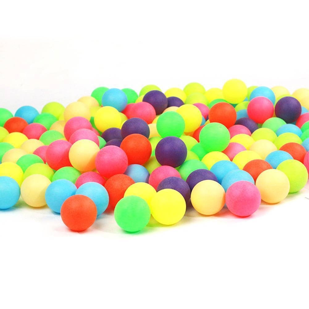 100Pcs/Pack Ping Pong Balls Entertainment Table Tennis Balls Mixed Colors ^YNFUK 