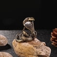 thumbnail image 3 of Snake Statue Brass Cobras Figurines Sculptures Desktop Ornament Home Decors, 3 of 8